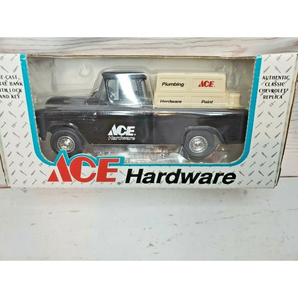Vintage Ace Hardware 1955 Chevrolet Cameo ERTL 1994 Die Cast Metal Truck Bank - Picture 5 of 12